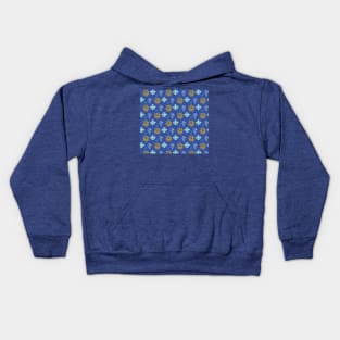 Four elements - fire, water, earth, air pattern Kids Hoodie